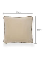 BHS Natural Camille Acid Wash Cushion - Image 4 of 4