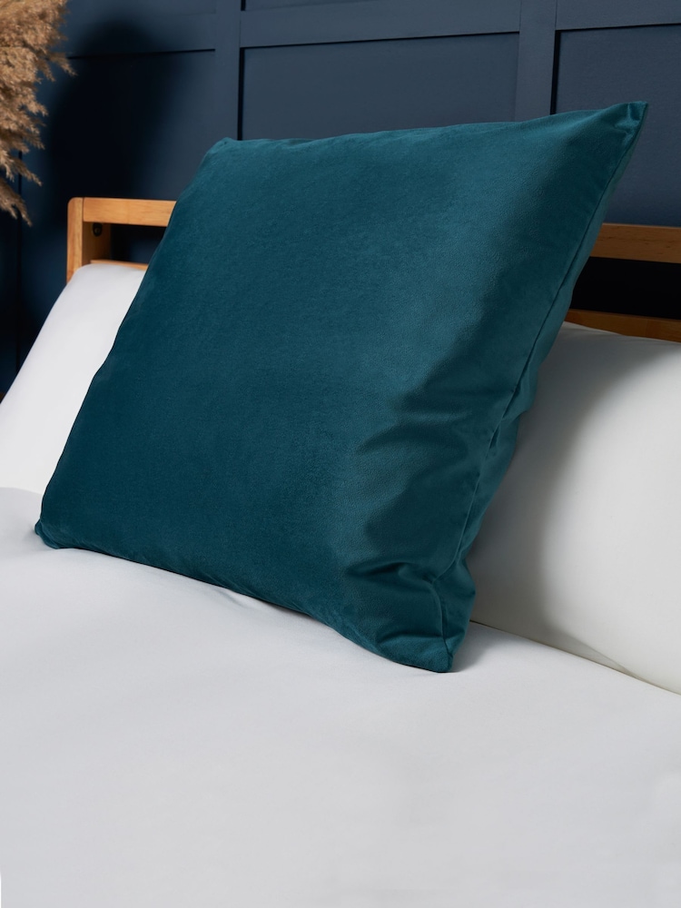 BHS Teal Velour Cushion - Image 1 of 4