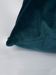 BHS Teal Velour Cushion - Image 2 of 4