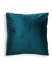 BHS Teal Velour Cushion - Image 3 of 4