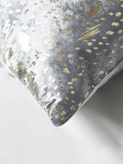 BHS Silver and Gold Foil Print Animal Print Design Cushion - Image 3 of 4
