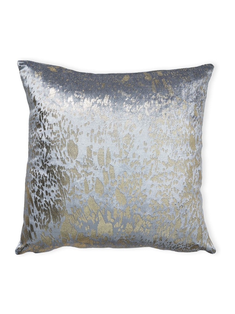 BHS Silver and Gold Foil Print Animal Print Design Cushion - Image 4 of 4