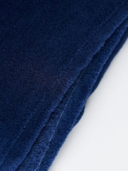 BHS Navy Microfleece Throw - Image 2 of 4