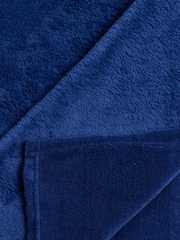 BHS Navy Microfleece Throw - Image 4 of 4