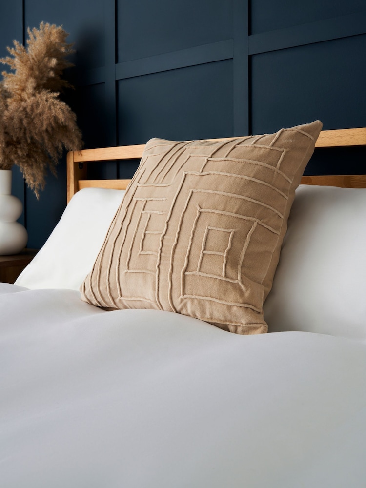BHS Cream Genevieve 100% Cotton Cushion - Image 1 of 4