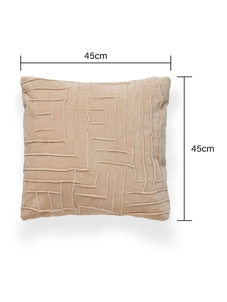 BHS Cream Genevieve 100% Cotton Cushion - Image 4 of 4