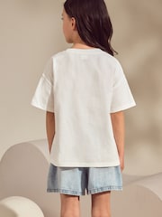 White Beaded T-Shirt (3-16yrs) - Image 3 of 8