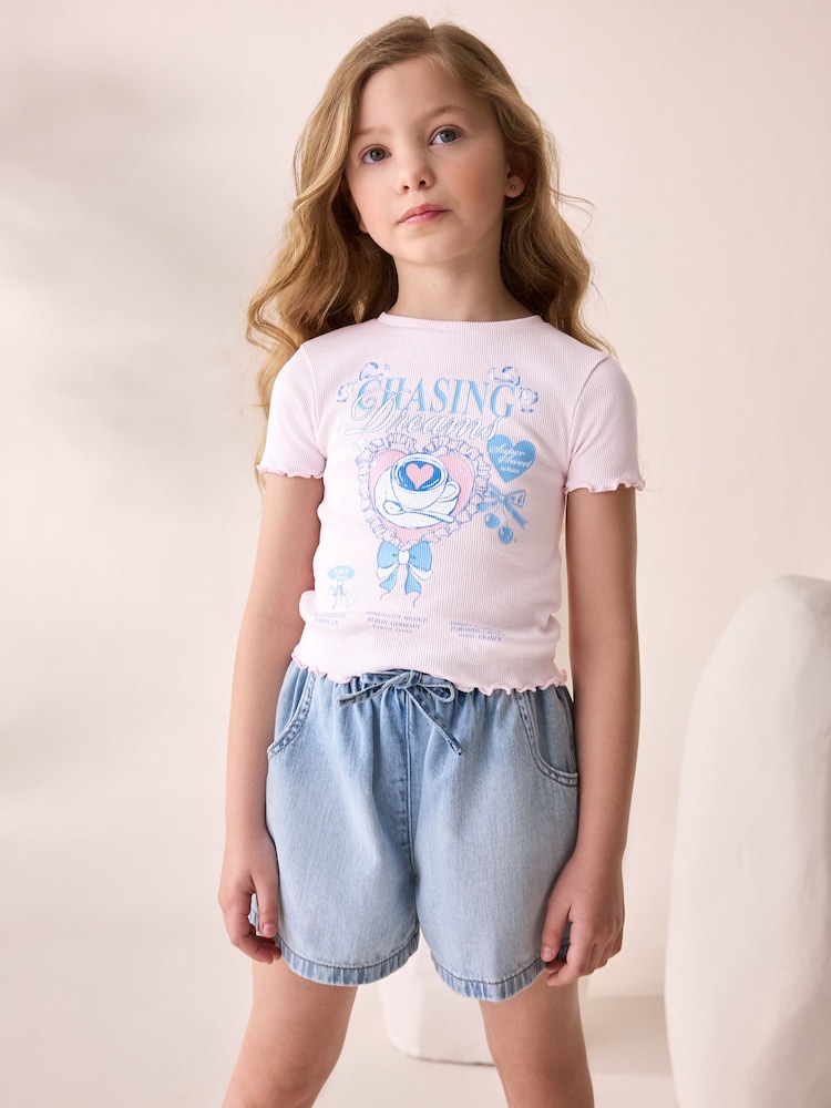 Pink Bows Graphic T-Shirt (3-16yrs) - Image 2 of 8 Pink Bows Graphic T-Shirt (3-16yrs) - Image 2 of 8