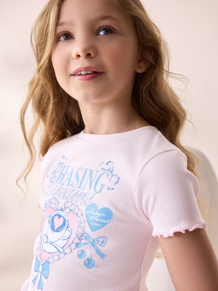 Pink Bows Graphic T-Shirt (3-16yrs) - Image 4 of 8