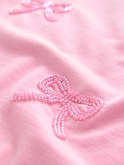 Light Pink Beaded T-Shirt (3-16yrs) - Image 7 of 8