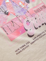 Ecru White Oversized Sequin Graphic Print T-Shirt (3-16yrs) - Image 8 of 8