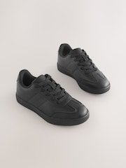 Black Leather Lace Up School Shoe - Image 1 of 5