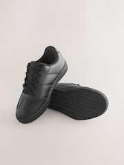 Black Leather Lace Up School Shoe - Image 3 of 5