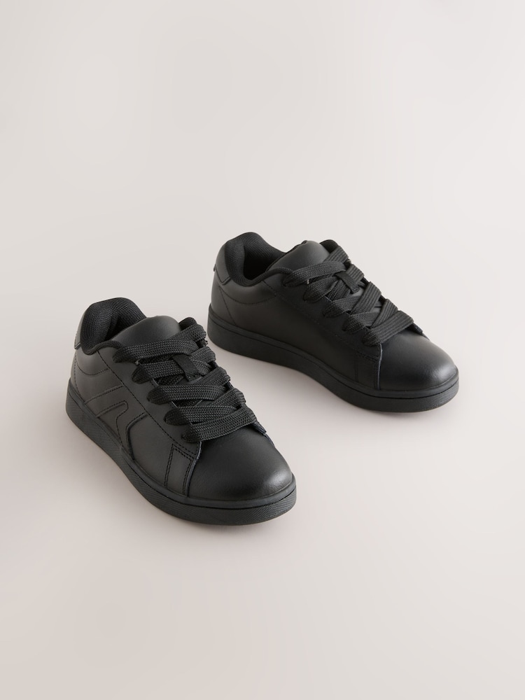 Black Leather Lace Up School Shoes - Image 1 of 5 Black Leather Lace Up School Shoes - Image 1 of 5
