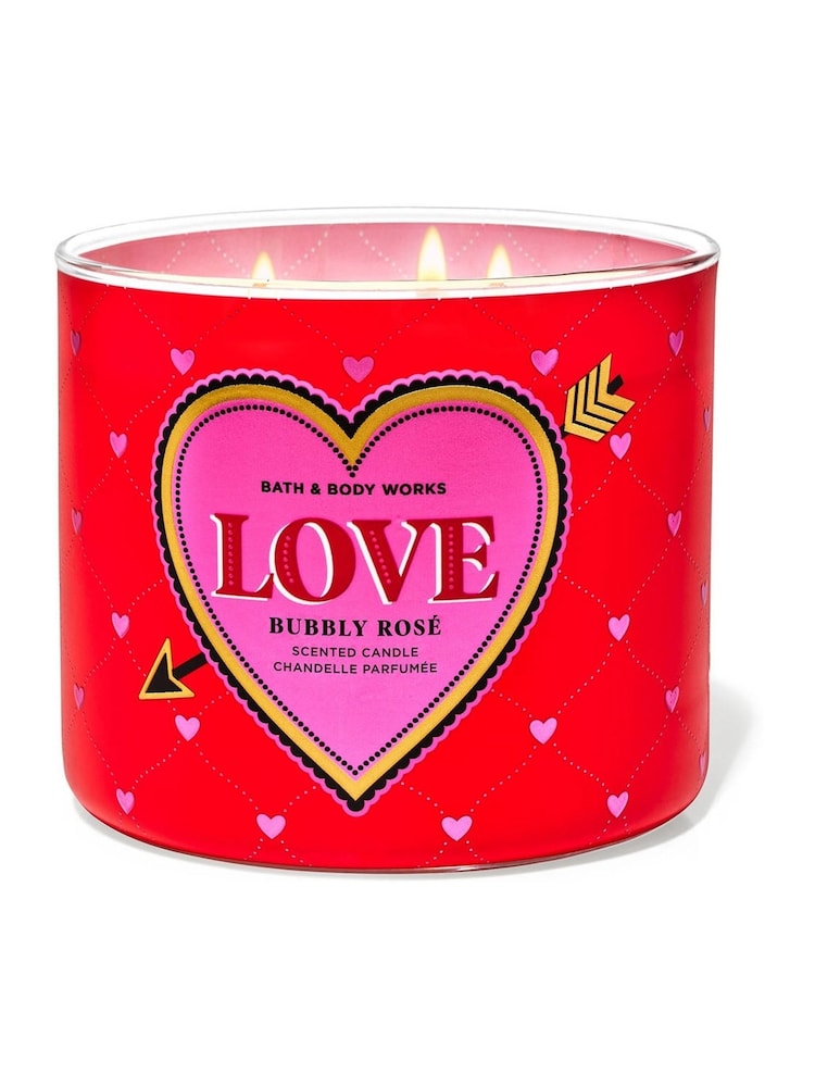 Bath & Body Works Bubbly Rose 3-Wick Candle 14.5 oz / 411 g - Image 1 of 1