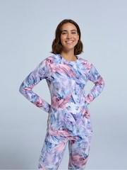 Animal Pink Womens Piste Printed Thermal Top - Image 1 of 4