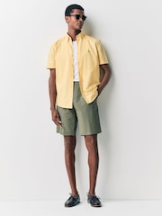 Yellow Oxford Short Sleeve 100% Cotton Shirt - Image 2 of 6