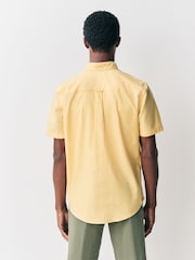 Yellow Oxford Short Sleeve 100% Cotton Shirt - Image 3 of 6