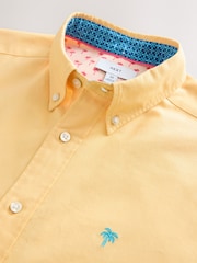 Yellow Oxford Short Sleeve 100% Cotton Shirt - Image 5 of 6