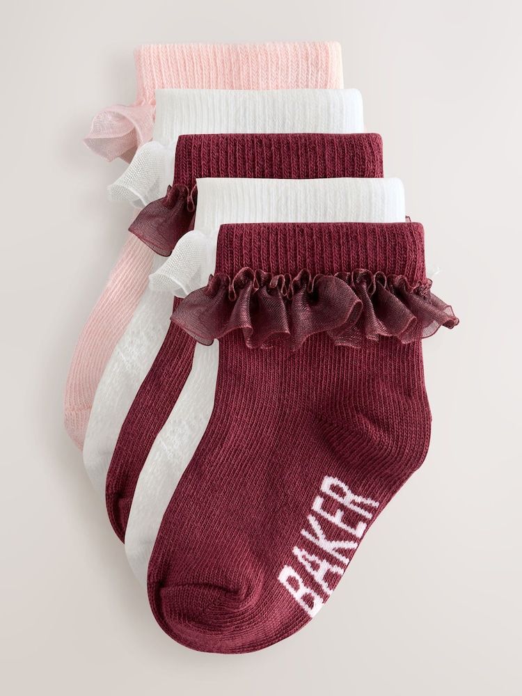 Baker by Ted Baker Girls Socks 5 Pack - Image 1 of 6