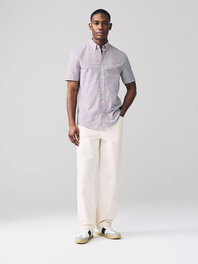 Ecru Gingham Check Short Sleeve Shirt - Image 2 of 8