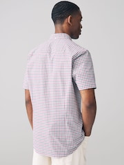 Ecru Gingham Check Short Sleeve Shirt - Image 3 of 8