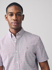 Ecru Gingham Check Short Sleeve Shirt - Image 4 of 8
