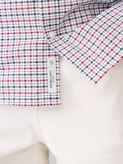 Ecru Gingham Check Short Sleeve Shirt - Image 5 of 8