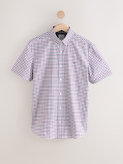 Ecru Gingham Check Short Sleeve Shirt - Image 6 of 8