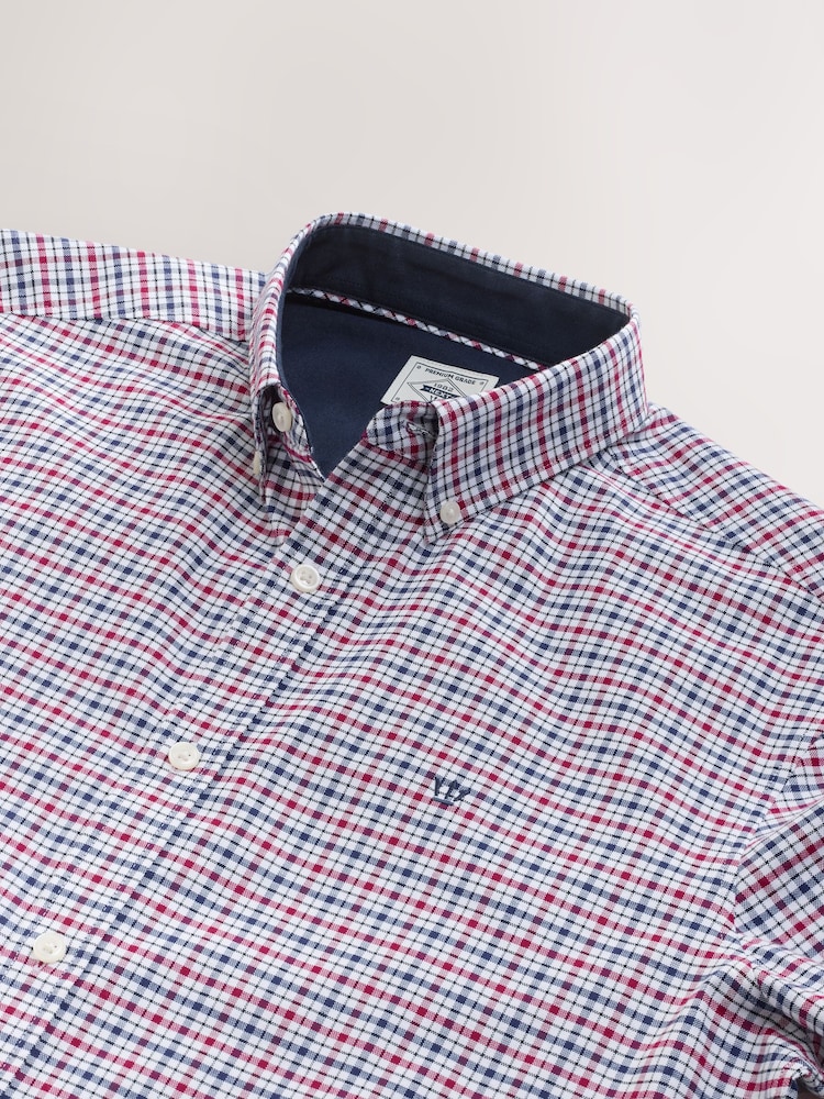 Ecru Gingham Check Short Sleeve Shirt - Image 8 of 8