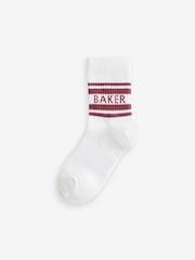 Temno rdeča - Komplet 5 parov fantovskih nogavic Baker by Ted Baker - Slika 2 iz 8