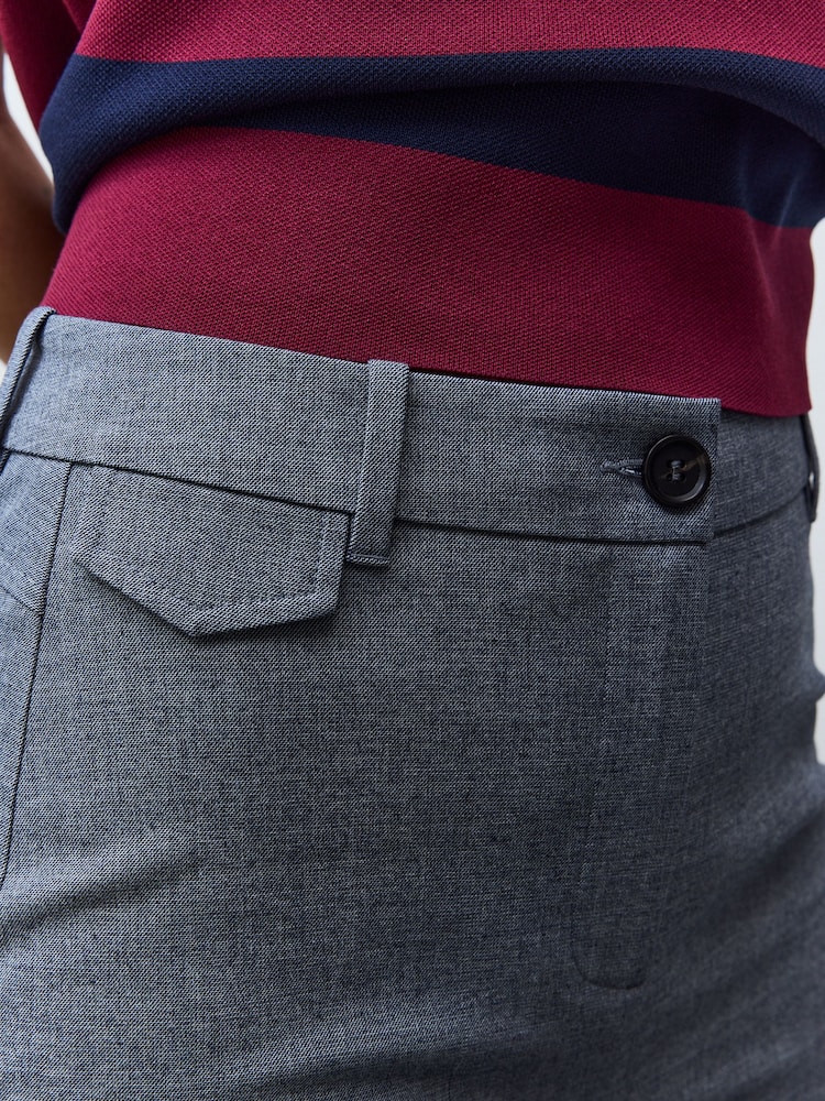 Blue Denim Look Bootcut Tailored Trousers - Image 3 of 3