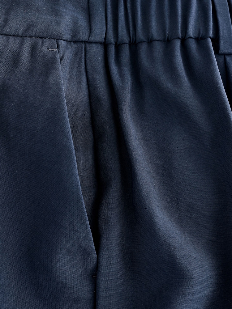 Navy Blue Elastic Back Straight Leg Modal Trousers - Image 7 of 7 Navy Blue Elastic Back Straight Leg Modal Trousers - Image 7 of 7