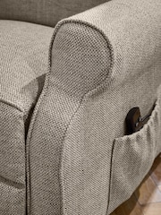 Chunky Weave Mid Natural Sherlock 2 Seater Recliner Chair - Image 7 of 16