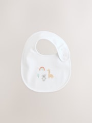 White Animal Print Baby Bibs 5 Pack - Image 2 of 7