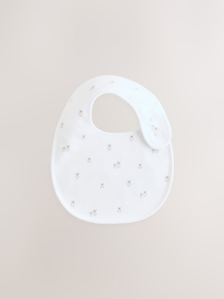 White Animal Print Baby Bibs 5 Pack - Image 3 of 7