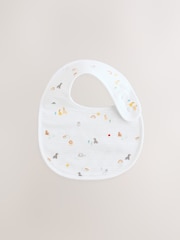 White Animal Print Baby Bibs 5 Pack - Image 4 of 7
