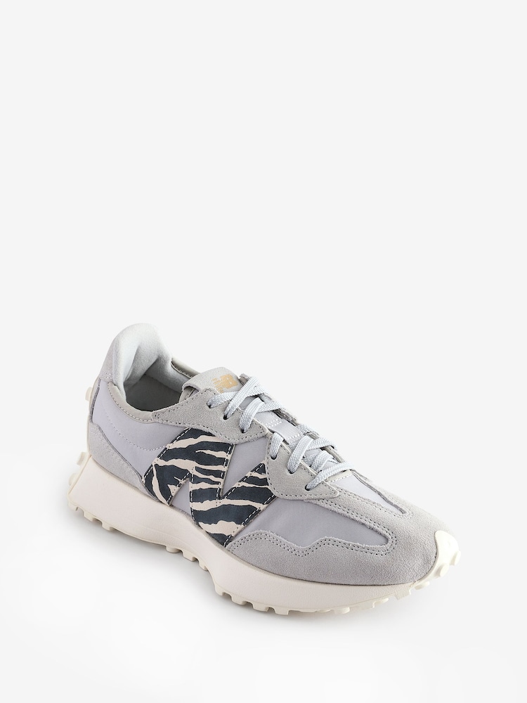 New Balance Zebra Print Womens 327 Trainers - Image 2 of 5