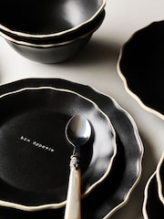 Rockett St George Set of 4 Black Bon Appetit Side Plates - Image 5 of 8