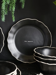 Rockett St George Set of 4 Black Bon Appetit Side Plates - Image 6 of 8