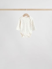 Neutral 100% Cotton Long Sleeve Baby Bodysuits 5 Pack - Image 5 of 11