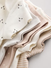 Neutral 100% Cotton Short Sleeve Baby Bodysuits 5 Pack - Image 12 of 12