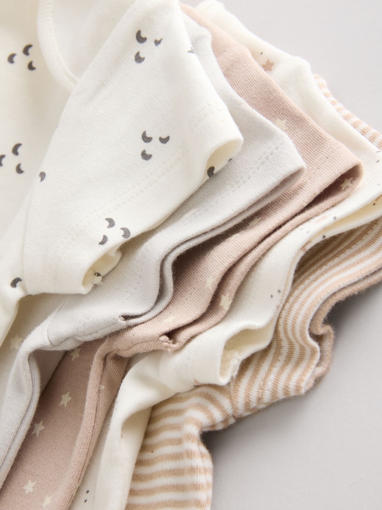 Neutral 100% Cotton Short Sleeve Baby Bodysuits 5 Pack - Image 12 of 12
