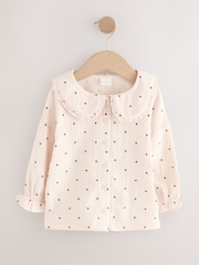 Pink All-Over Printed Spoted 100% Cotton Blouse - Image 1 of 1