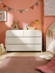 White Kids Wide Bubble Wide Chest of Drawers - Image 1 of 6