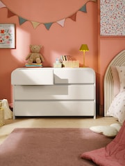 White Kids Wide Bubble Wide Chest of Drawers - Image 2 of 6