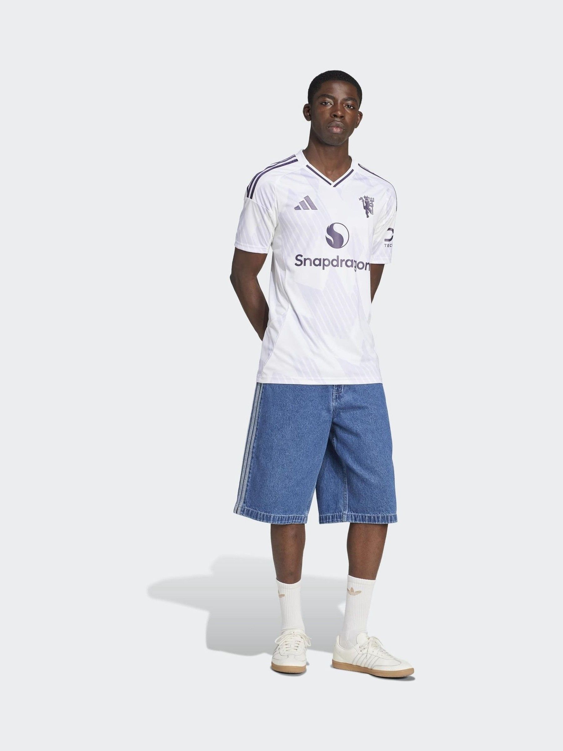 Buy adidas White Manchester United 25/26 Away Football Shirt from
