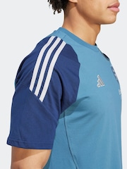 adidas Blue Arsenal Tiro 25 Competition Cotton T-Shirt - Image 6 of 7