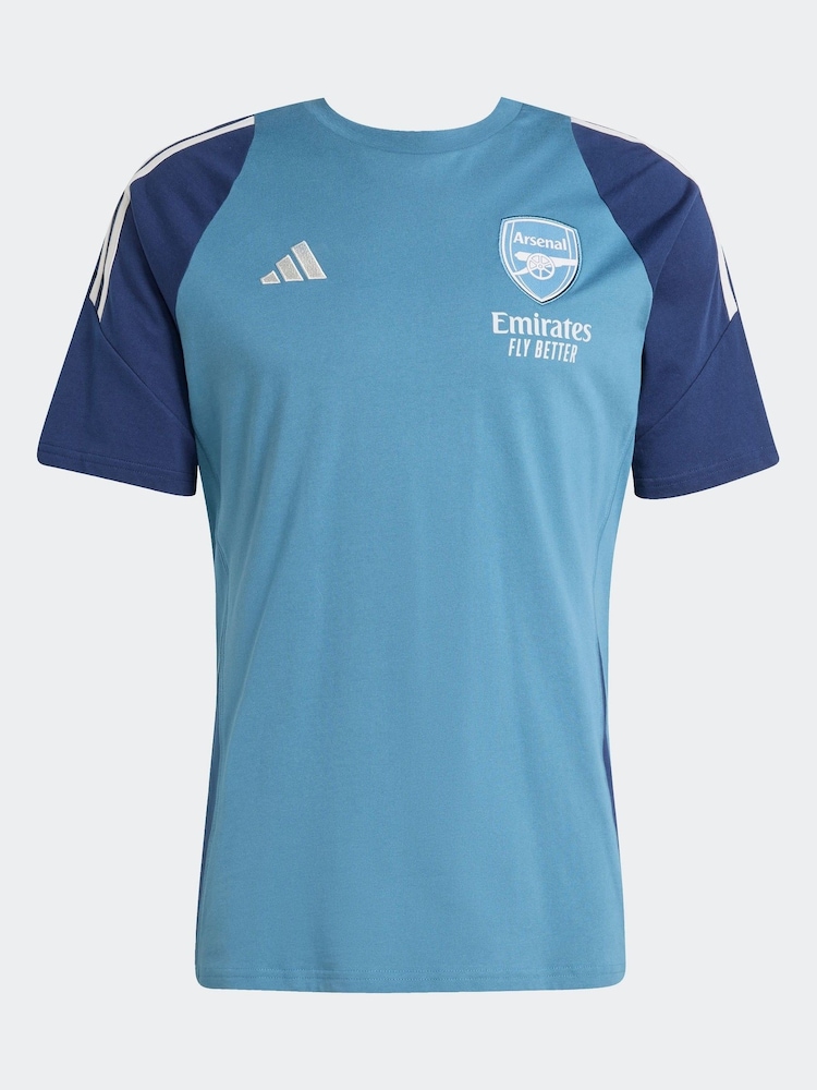 adidas Blue Arsenal Tiro 25 Competition Cotton T-Shirt - Image 7 of 7