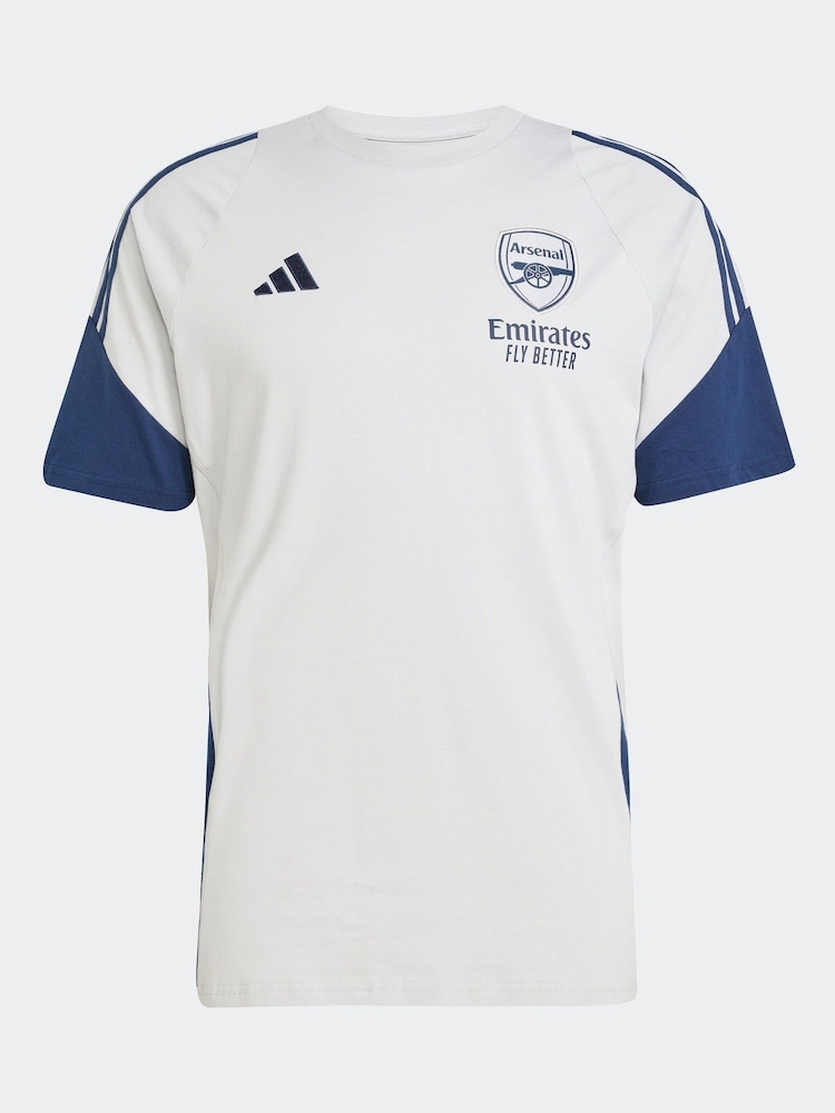 adidas Grey Arsenal Tiro 25 Competition Cotton T-Shirt - Image 7 of 7